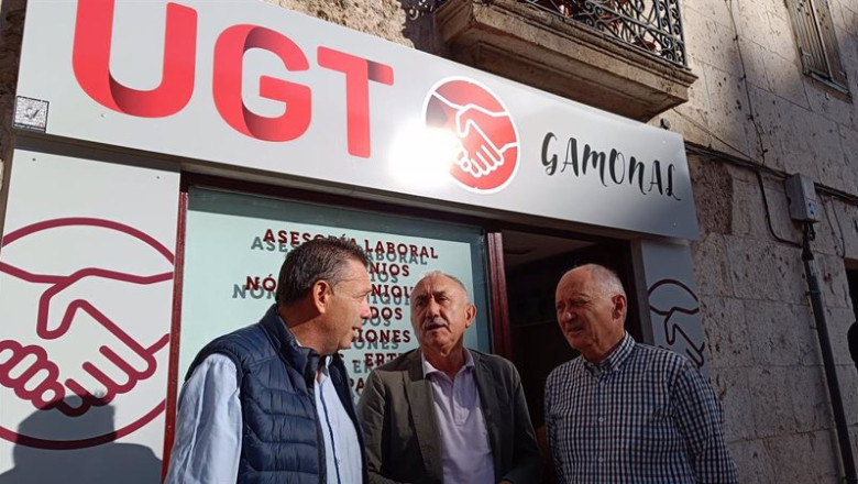 ep el secretario provincial de ugt pablo fraile el secretario general de ugt pepe alvarez y el ep el secretario provincial de ugt pablo fraile el secretario general de ugt pepe alvarez y el