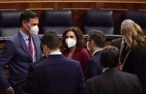 ep i d el presidente del gobierno pedro sanchez la ministra de hacienda maria jesus montero