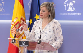 ep la portavoz de sumar en el congreso veronica martinez durante una rueda de prensa posterior a la
