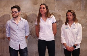 ep los deportistas joan reinoso paula barcelo y silvia mas