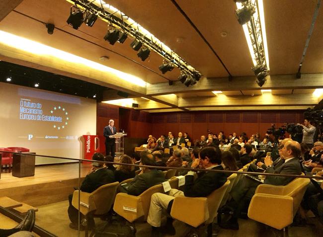 Mário Centeno, sobre el MEdE, el 11 de junio de 2018 en Lisboa. | MÁRIO CENTENO/EUROGRUPO ep mario centeno sobremede 11junio2018lisboa