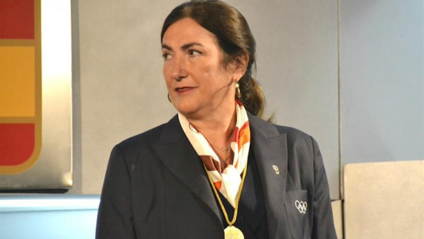 ep marisol casado presidenta de world triathlon durante un acto en el coe