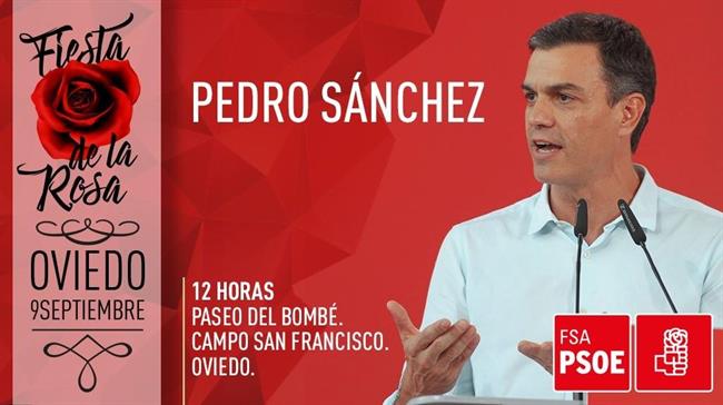 Pedro Sánchez participa en la Fiesta de la Rosa en Oviedo | FSA-PSOE ep pedro sanchez participala fiestala rosaoviedo