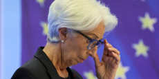 christine lagarde presidente de la banque centrale europeenne lors d une conference a francfort 