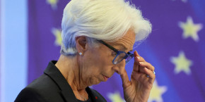 christine lagarde presidente de la banque centrale europeenne lors d une conference a francfort 