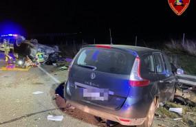 ep accidente de trafico en la n 232 en el termino municipal de fuentes de ebro zaragoza