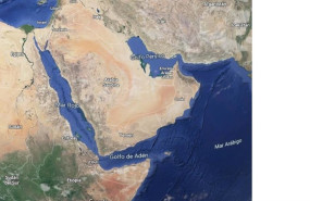 ep archivo   imagen de satelite de la peninsula arabiga el mar rojo y el estrecho de ormuz