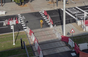 ep archivo   obras por la ampliacion del tranvia en sevilla
