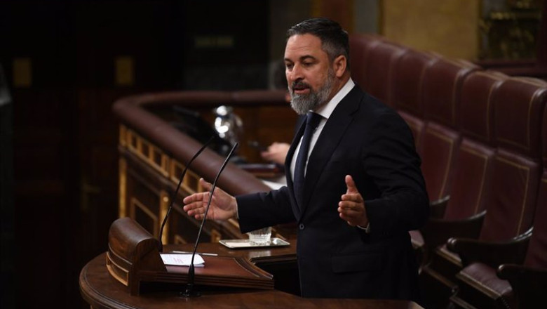 ep el presidente de vox santiago abascal interviene durante una sesion plenaria en el congreso de ep el presidente de vox santiago abascal interviene durante una sesion plenaria en el congreso de
