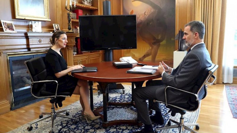 El Rey recibe a la ministra de Trabajo, Yolanda Díaz | CASA REAL ep el rey recibe a la ministra de trabajo yolanda diaz