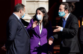 ep el vicepresidente del gobierno pablo iglesias d conversa con la ministra de igualdad irene