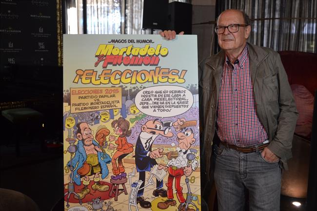 Ibáñez con la portada de la nueva entrega de Mortadelo y Filemón | EUROPA PRESS ep ibanezla portadala nueva entregamortadelofilemon