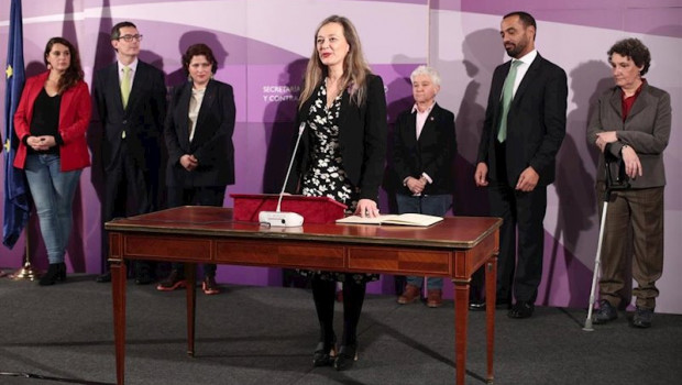 ep la delegada del gobierno contra la violencia de genero victoria rosell jura el cargo durante el