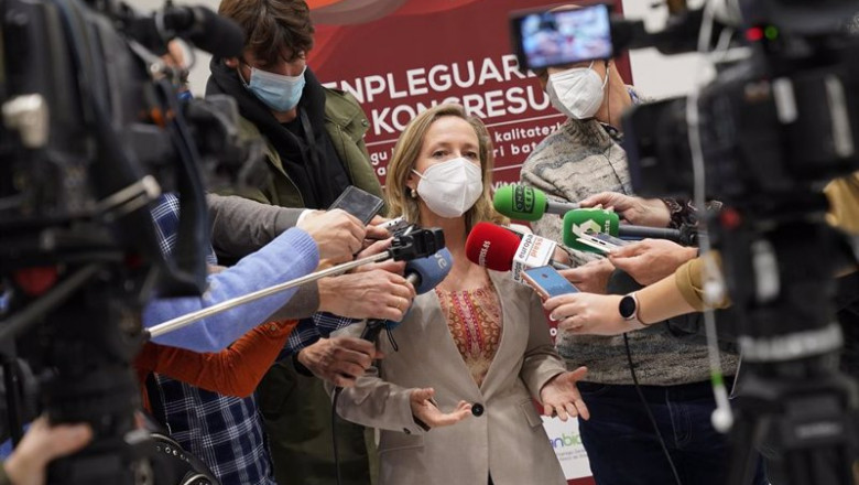 La vicepresidenta primera y Ministra de Asuntos Económicos, Nadia Calviño, en el 'IV Congreso de Empleo' | Nuria González - Europa Press ep la vicepresidenta primera y ministra de asuntos economicos nadia calvino en el iv congreso de