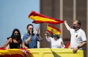 ep los dirigentes de vox rocio monasterio santiago abascal macarena olona y javier ortega smith