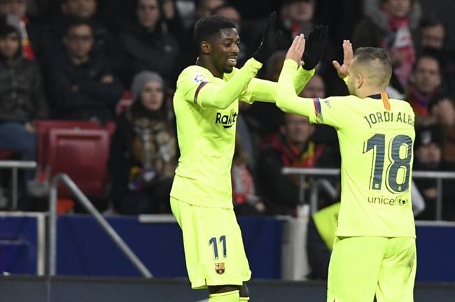 Ousmane Dembélé celebra un gol con Jordi Alba | LALIGA ep ousmane dembele celebragoljordi alba