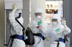 ep trabajadores medicos en el hospital de dongsan en daegu corea del sur