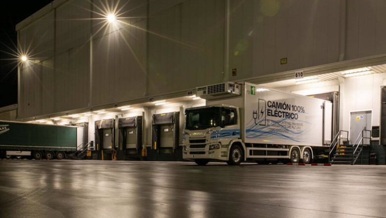 Archivo - Camión eléctrico en pruebas en las instalaciones del Bloque Logístico de Mercadona en Ciempozuelos (Madrid) | MERCADONA - Archivo ep archivo camion electrico en pruebas en las instalaciones del bloque logistico de mercadona en