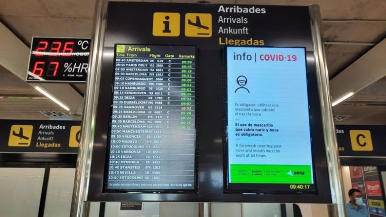 ep archivo pantalla de vuelos de llegadas en el aeropuerto de palma ep archivo pantalla de vuelos de llegadas en el aeropuerto de palma