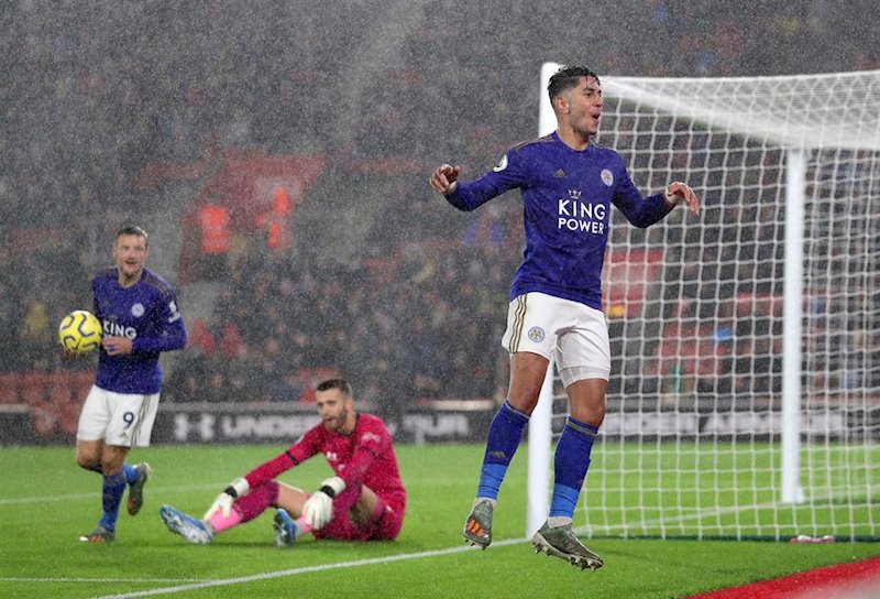 ep el jugador espanol ayoze perez celebra un gol con el leicester en la goleada al southampton