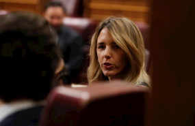 ep el lider del pp pablo casado y su portavoz parlamentaria cayetana alvarez de toledo en el pleno