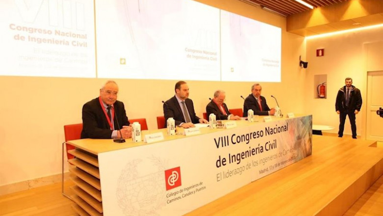 ep el ministro de transportes jose luis abalos en el congreso de ingenieria civil