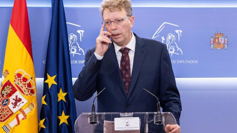 El portavoz del PDeCAT en el Congreso, Ferran Bel, interviene en una rueda de prensa anterior a una Junta de Portavoces en el Congreso | Alejandro Martínez Vélez - Europa Press ep el portavoz del pdecat en el congreso ferran bel interviene en una rueda de prensa anterior a una