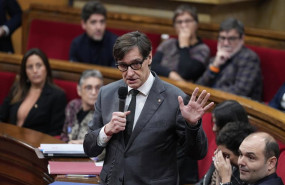 ep el president de la generalitat salvador illa durante una sesion de control al govern en el