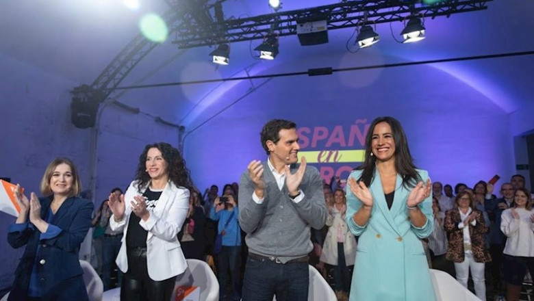 ep el presidente de ciudadanos albert rivera en un acto junto a la consejera de la comunidad de