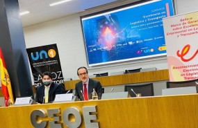ep el presidente de uno francisco aranda y el consejero de transportes e infraestructuras de la