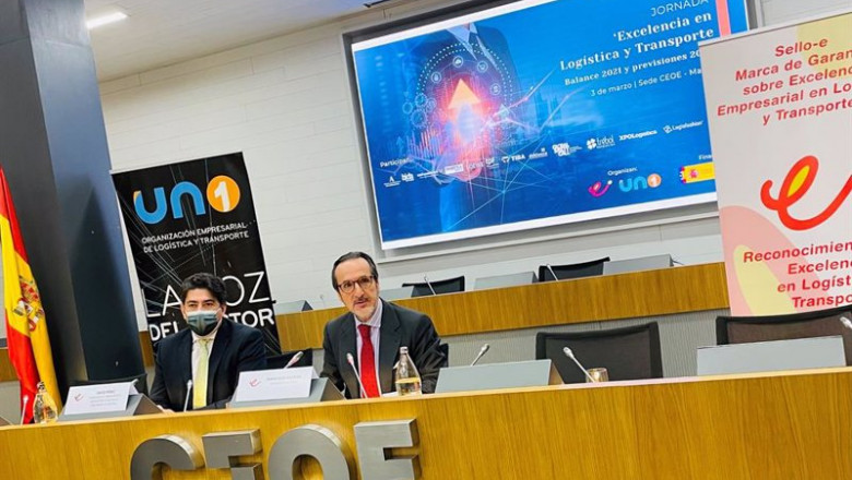 El presidente de UNO, Francisco Aranda, y el consejero de Transportes e Infraestructuras de la Comunidad de Madrid, David Pérez | UNO ep el presidente de uno francisco aranda y el consejero de transportes e infraestructuras de la