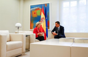 ep el presidente del gobierno en funciones pedro sanchez recibe en el palacio de la moncloa a la