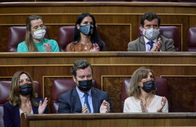 ep imagen de la bancada de vox en el congreso con su portavoz ivan espinosa de los monteros c