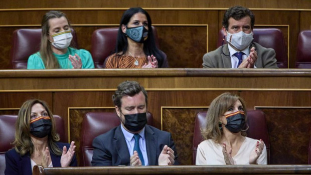 ep imagen de la bancada de vox en el congreso con su portavoz ivan espinosa de los monteros c