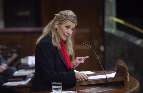 ep la ministra de trabajo y economia social yolanda diaz interviene en una sesion plenaria en el