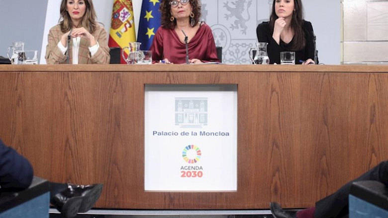 ep la ministra portavoz y de hacienda maria jesus montero la ministra de trabajo y economia social