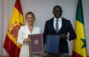 ep la vicepresidenta segunda y ministra de trabajo y economia social yolanda diaz junto al ministro