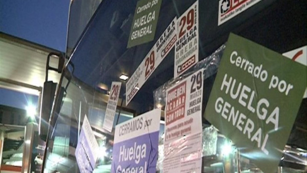 ep piquetes durante una jornada de huelga general