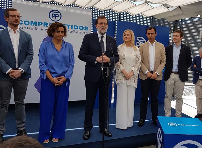 Rajoy en el acto del PP del apoyo al Pacto contra la Violencia de Género | EUROPA PRESS ep rajoyactoppapoyopactola violenciagenero 20170726135803