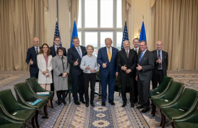 ep ursula von der leyen y donald trump pactan en turnberry escocia el acuerdo comercial entre la ue
