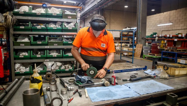 ep archivo   un trabajador en la factoria de talgo a 9 de julio de 2021 en las rozas madrid