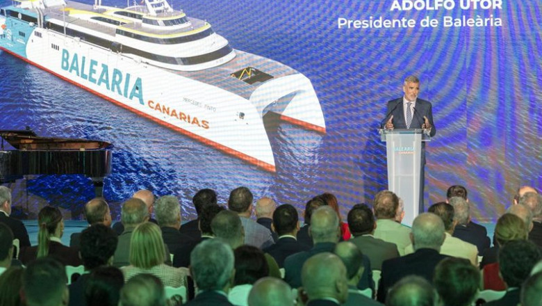 ep balearia canarias presenta el fast ferry mercedes pinto que operara entre tenerife gran canaria y