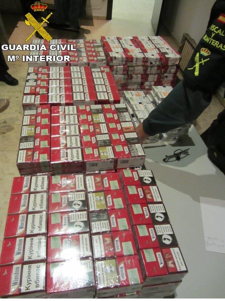 Cajetillas de tabaco incautadas en el aeropuerto | GUARDIA CIVIL ep cajetillastabaco incautadasaeropuerto