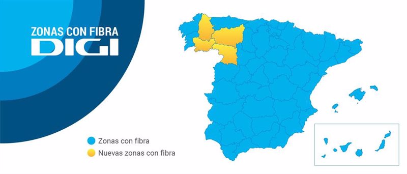 Digi ha completado la expansión nacional de su servicio de fibra óptica con la llegada a Ourense, Lugo, León y Zamora. | DIGI ep digi ha completado la expansion nacional de su servicio de fibra optica con la llegada a ourense