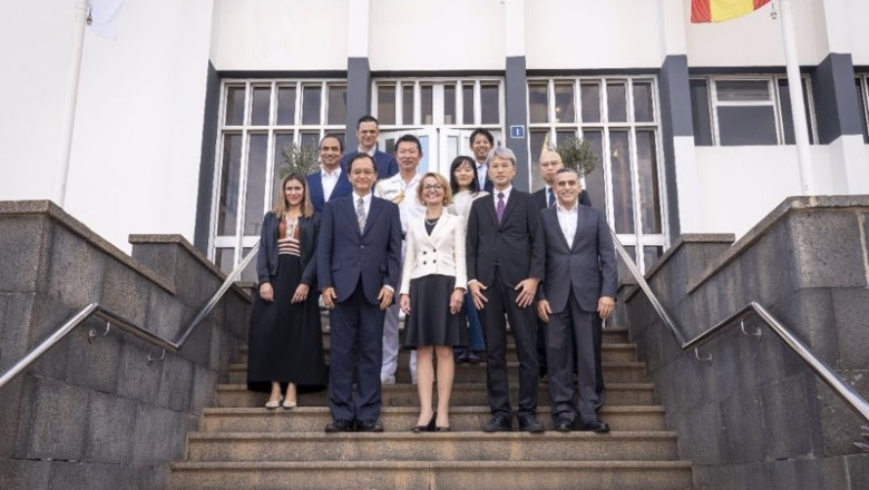 ep el embajador de japon en espana takahiro nakamae y el consul de japon en canarias shinji yamada ep el embajador de japon en espana takahiro nakamae y el consul de japon en canarias shinji yamada