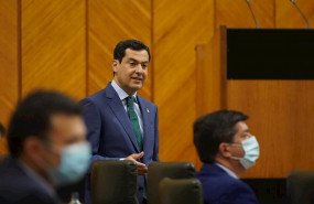 ep el presidente de la junta de andalucia juanma moreno en el parlamento andaluz