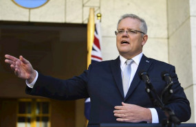 ep el primer ministro de australia scott morrison comparece ante la prensa en canberra ep el primer ministro de australia scott morrison comparece ante la prensa en canberra