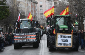 ep foto de archivo de la tractorada en santander el 9 de enero