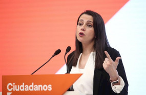 ep la portavoz de ciudadanos en el congreso y presidenta electa del partido ines arrimadas en rueda
