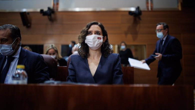 ep la presidenta de la comunidad de madrid isabel diaz ayuso en una sesion plenaria en la asamblea